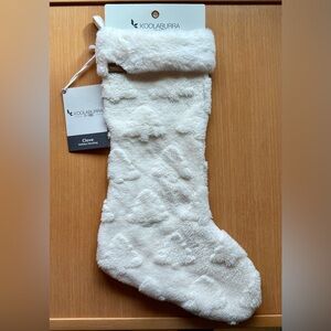 Koolaburra by Ugg White Clove Plush Christmas Holiday Stocking NWT